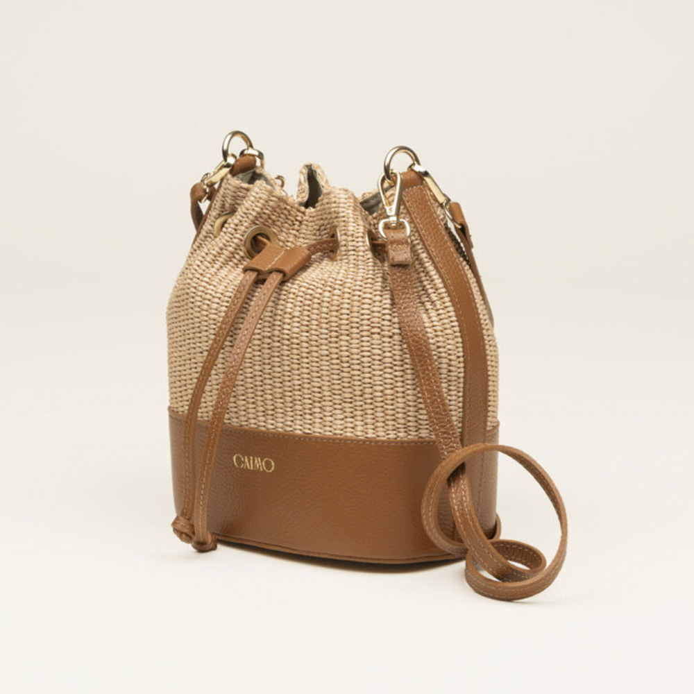 Bolso Tipo Saco Rafia Asa y Correa Gaimo | Estilo Natural para Mujer foto 4