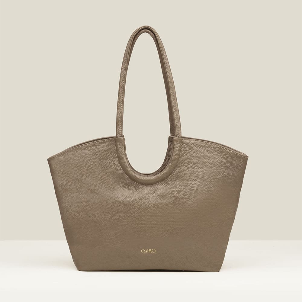 Bolso tote piel taupe Gaimo Elvira