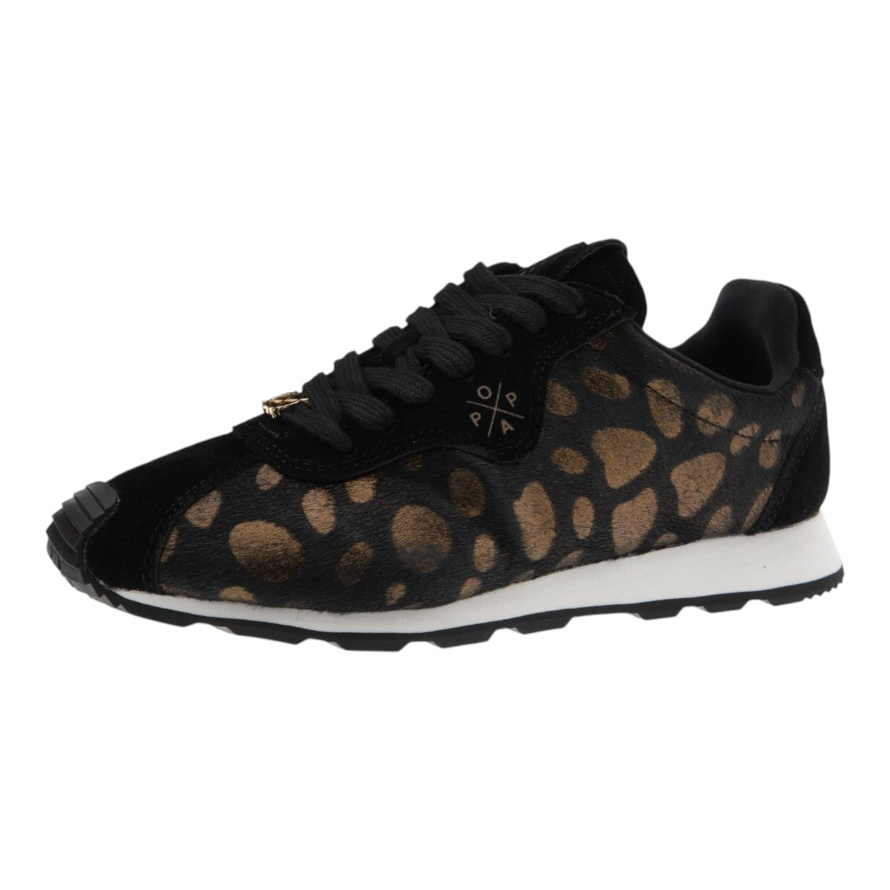 Popa sneakers mujer negra y bronce foto 2