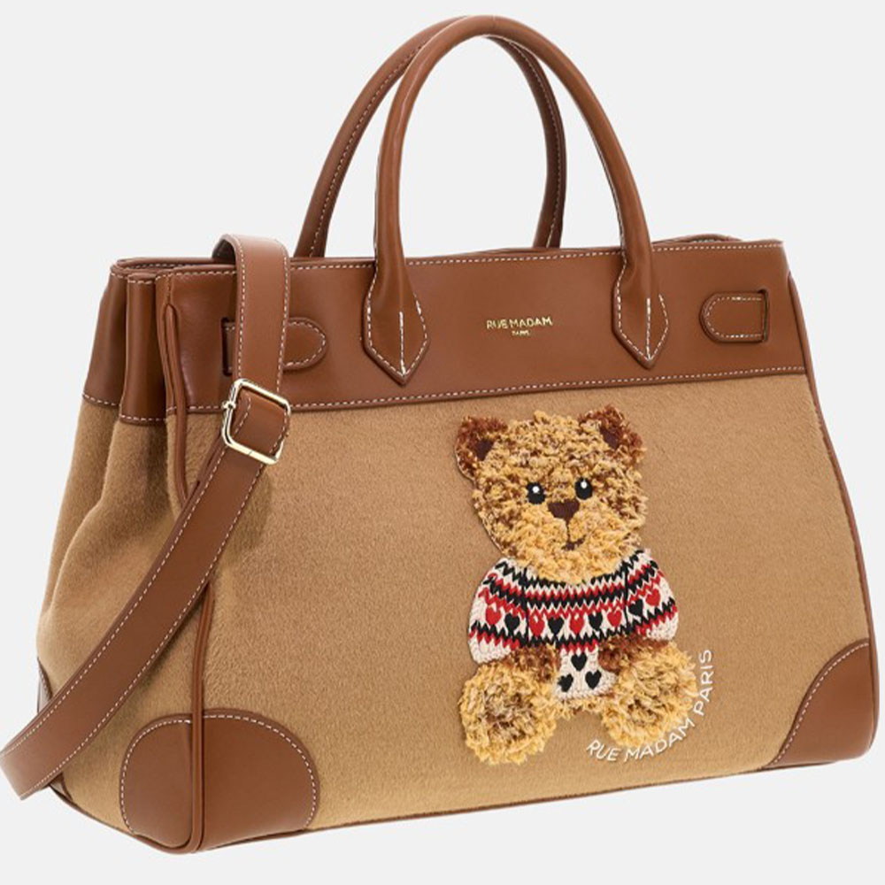 Bolso tote camel asa y correa Rue Madam Marvin Love foto 2