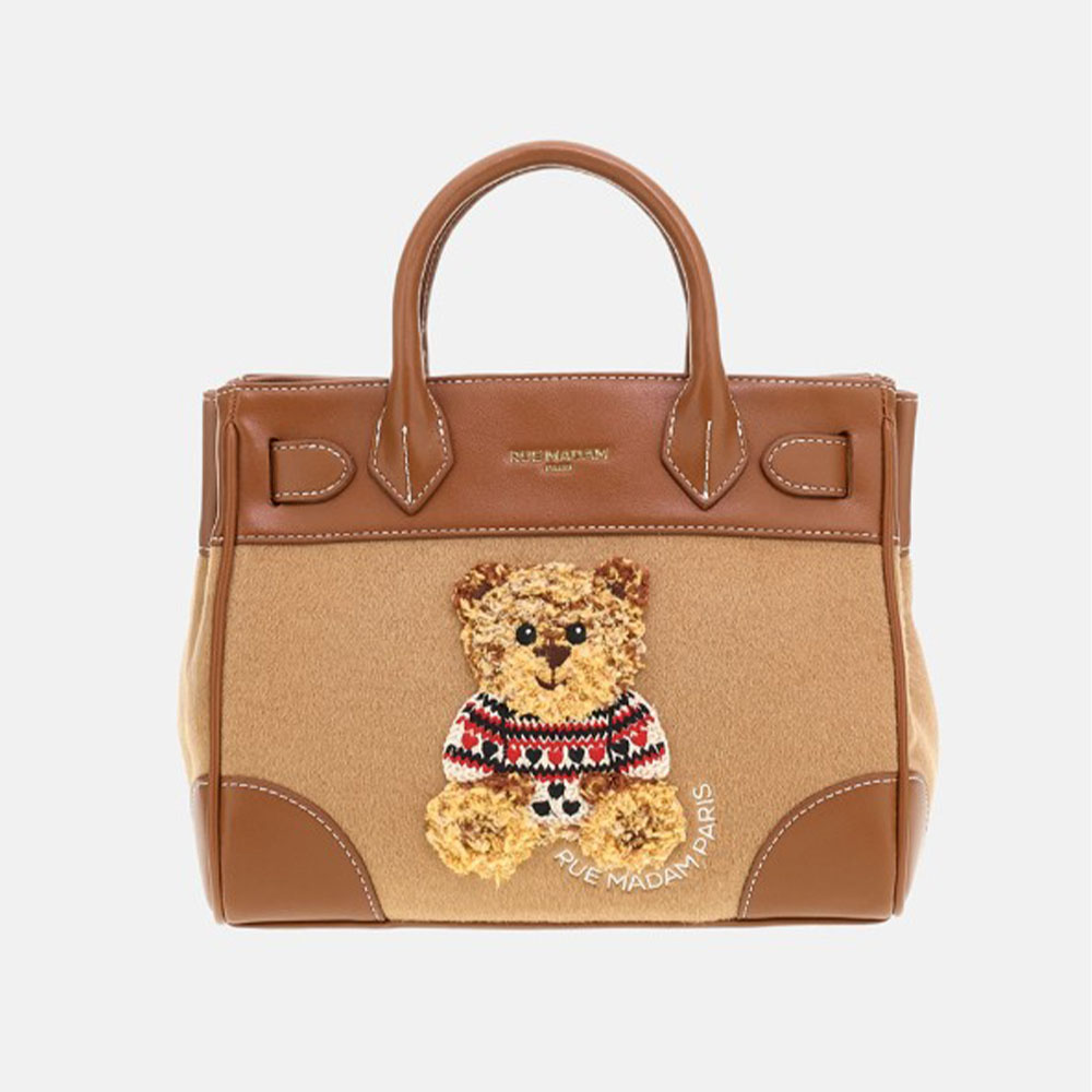 Bolso mini tote camel asa y correa Rue Madam Marvin Love