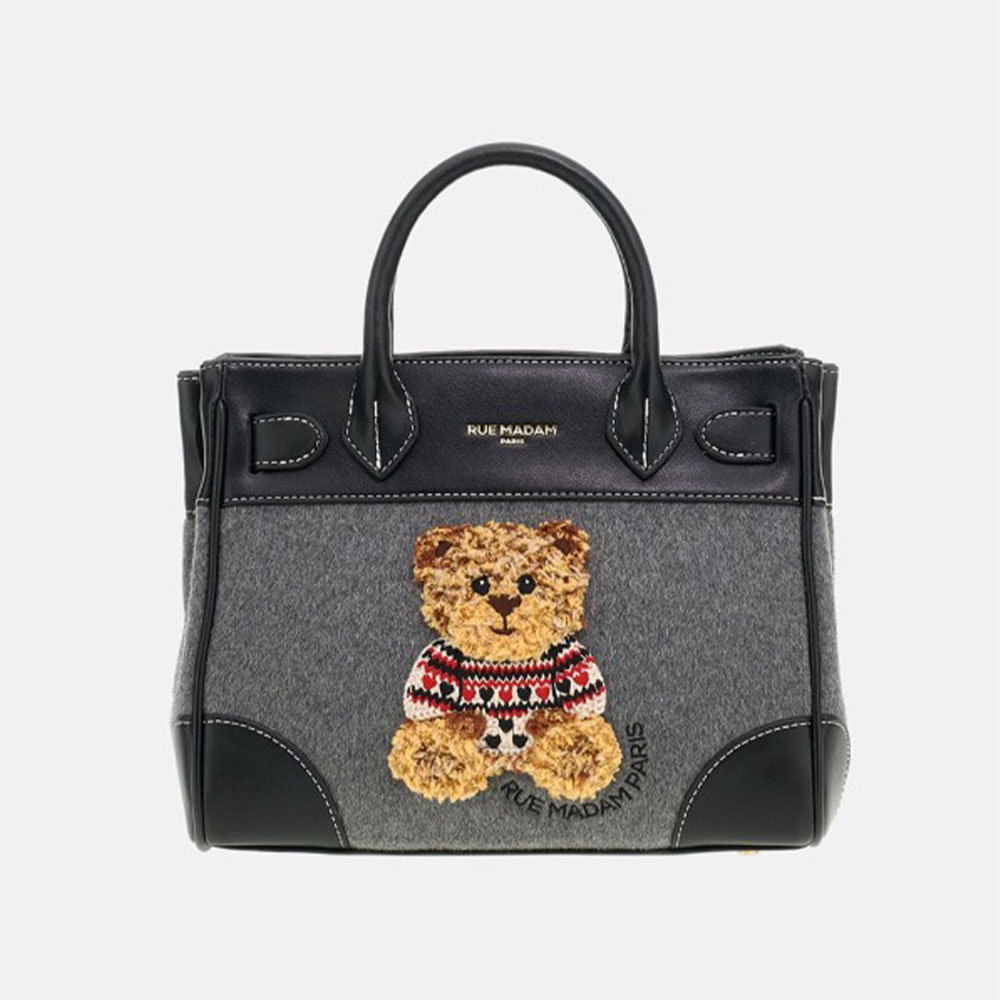 Bolso Rue Madam tote gris oso Marvin Love