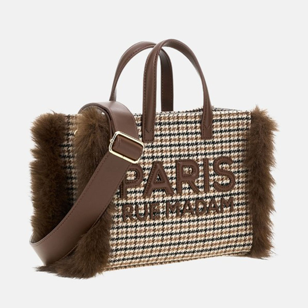 Bolso mini tote pata gallo marrón Rue Madam | Carrilé foto 2