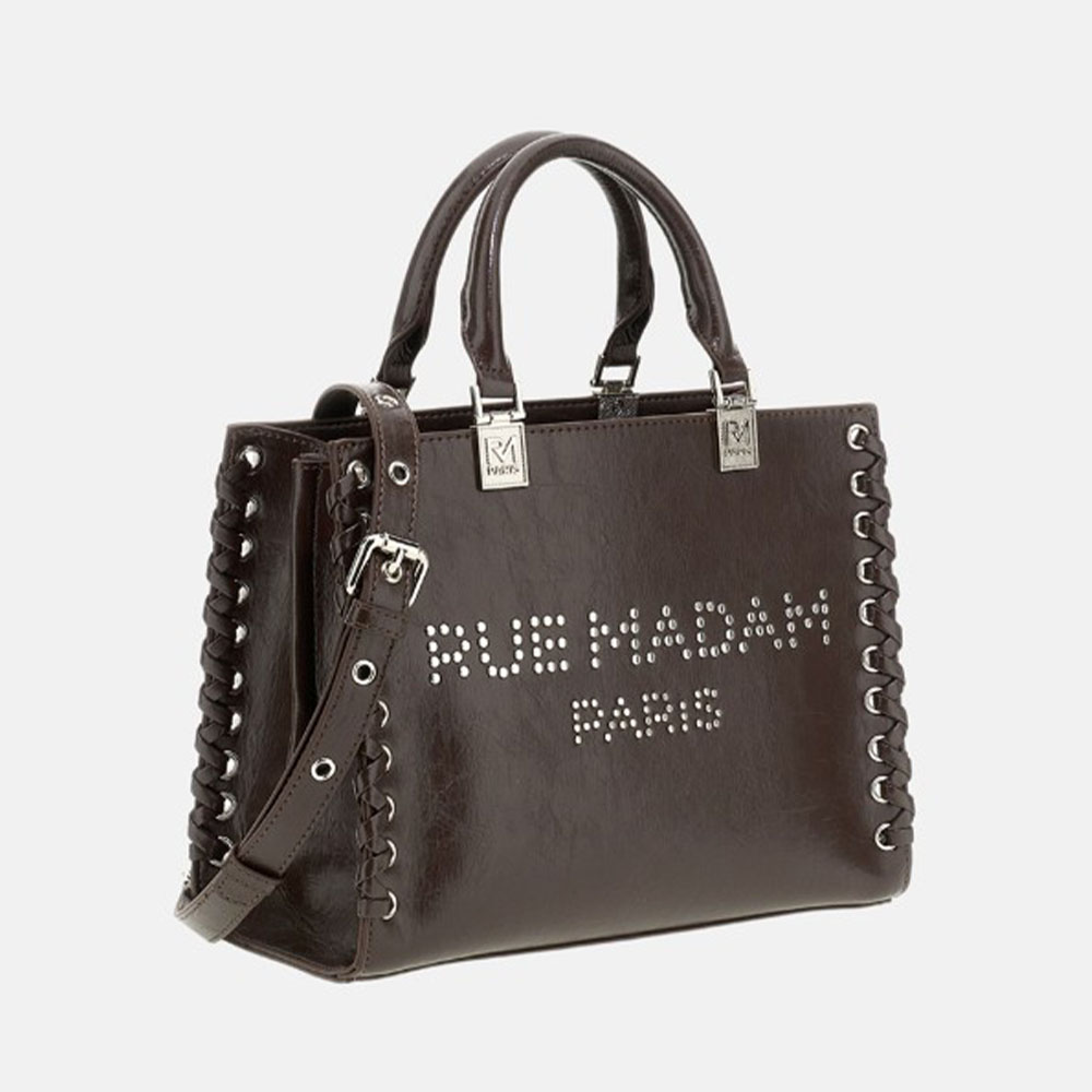 Bolso tote marrón tachuelas Rue Madam | Carrilé foto 2