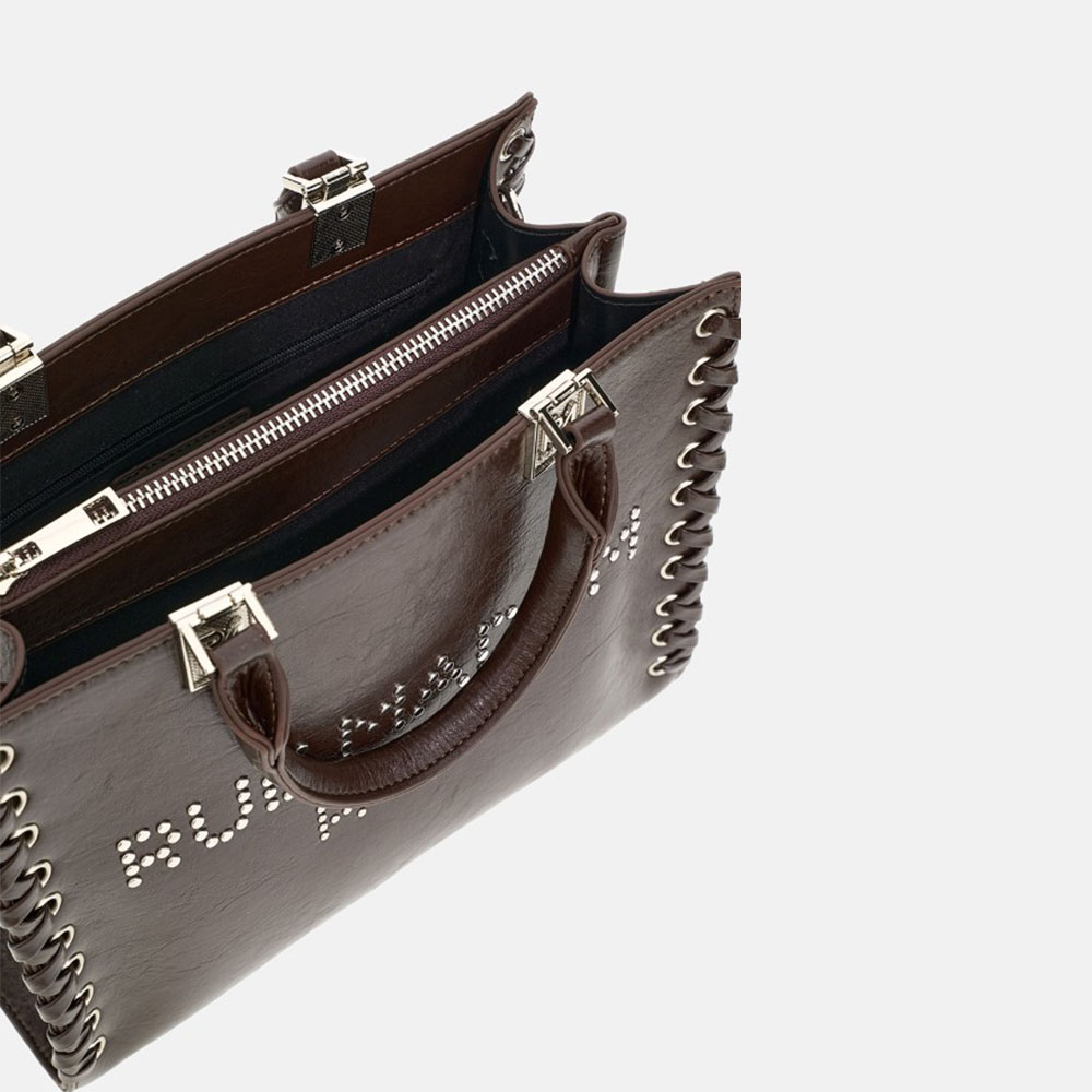 Bolso tote marrón tachuelas Rue Madam | Carrilé foto 3