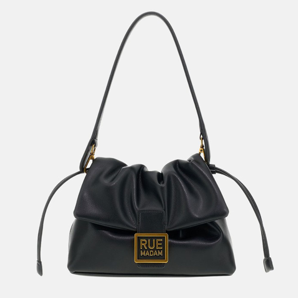 Bolso negro Rue Madam asa y solapa La Maison
