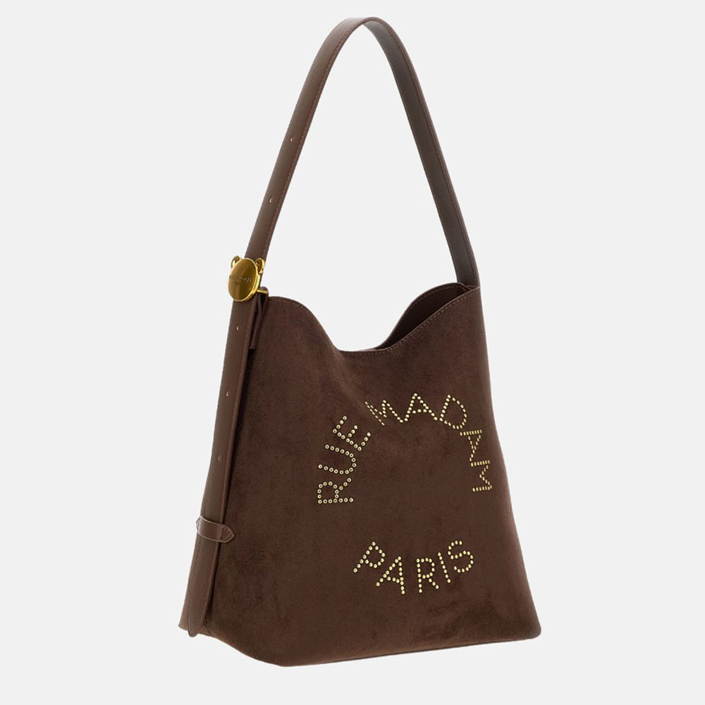 Bolso tipo cubo marrón asa Rue Madam | Carrilé foto 2