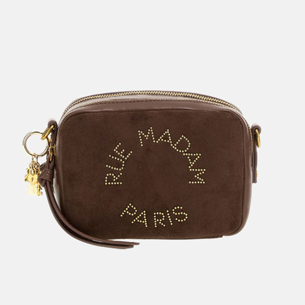 Bolso marrón cadena dos cremalleras Rue Madam La Camera