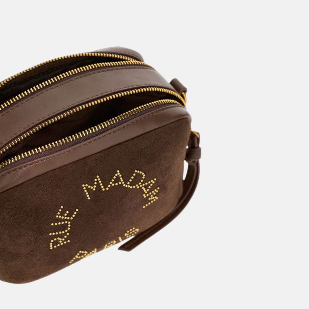 Bolso marrón cadena dos cremalleras Rue Madam | Carrilé foto 3