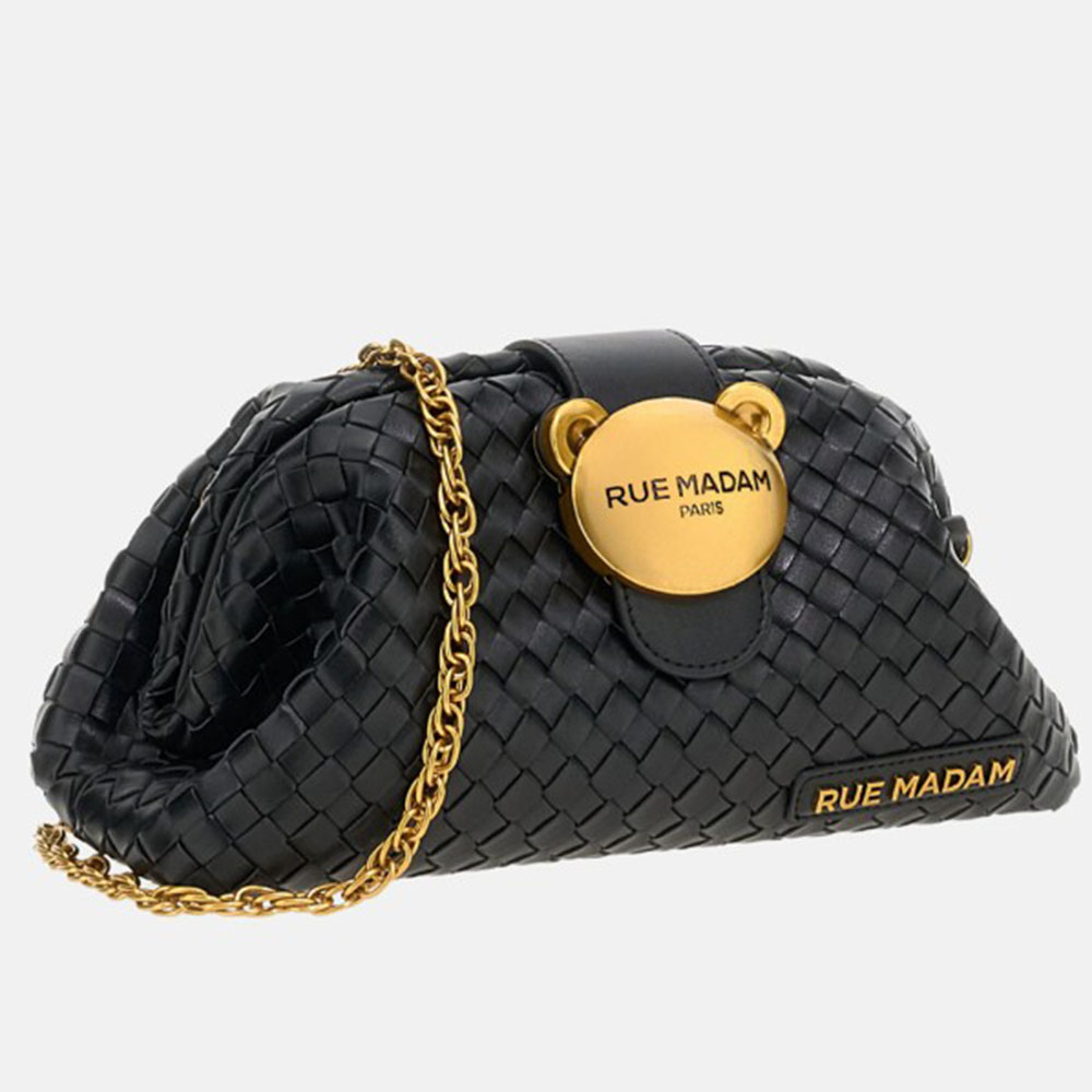 Bolso mano trenzado negro osito Rue Madam | Carrilé foto 2