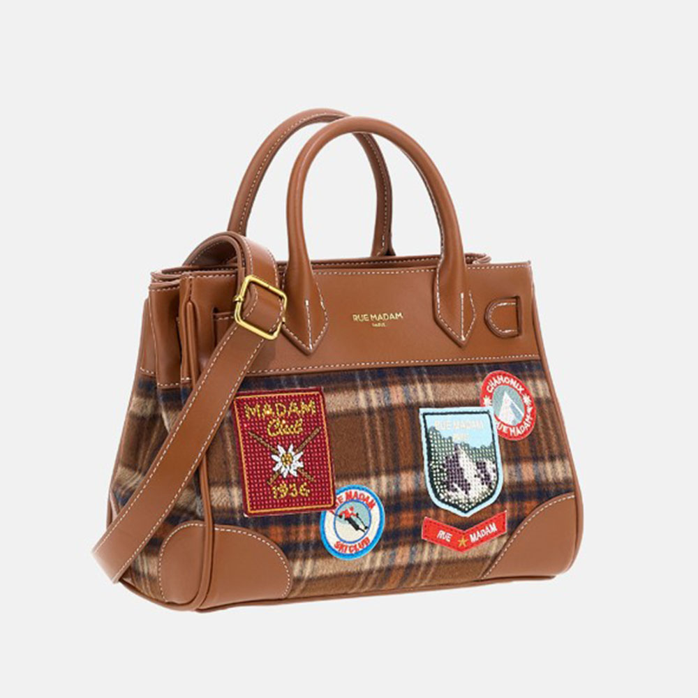 Bolso mini tote cuero y estampado Rue Madam | Carrilé foto 2