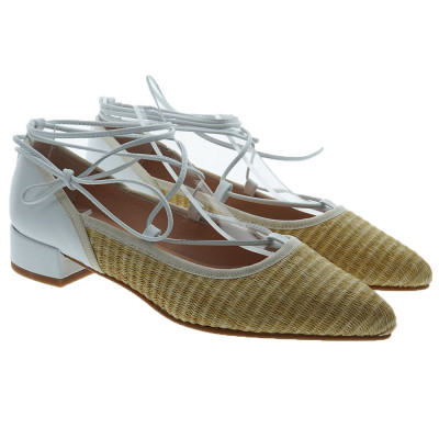 Zapatos Manoletinas Atadas Al Tobillo Bailarinas Crochet Atadas Al