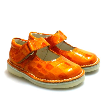 Merceditas sport velcro naranja Outlet