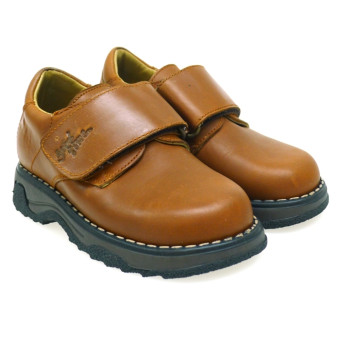 Zapato colegio niño velcro Cuero