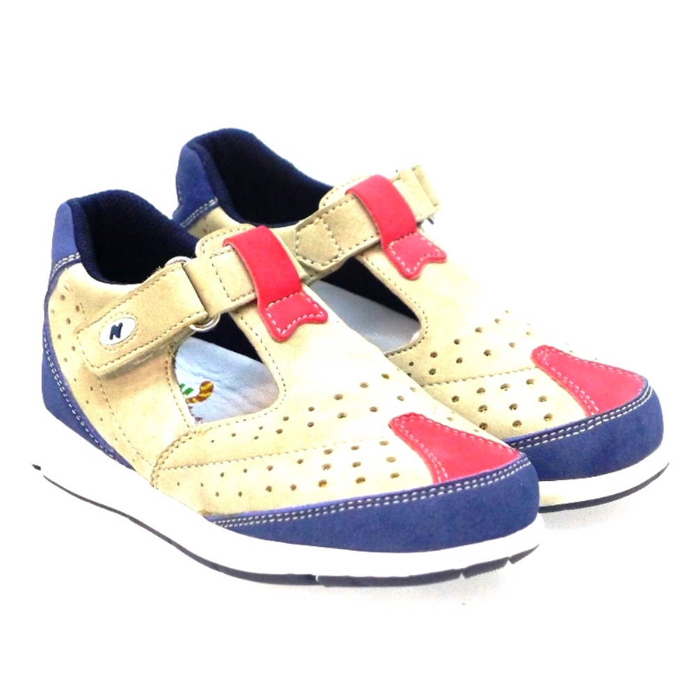 Zapato Sandalia Velcro Naturino Mousee Azul