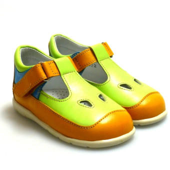 Zapato sandalia velcro naranja Outlet