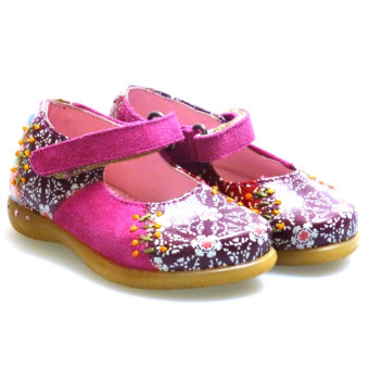 Merceditas Sport Velcro Nobuck Y Napa Fuxia Oilily 5112148