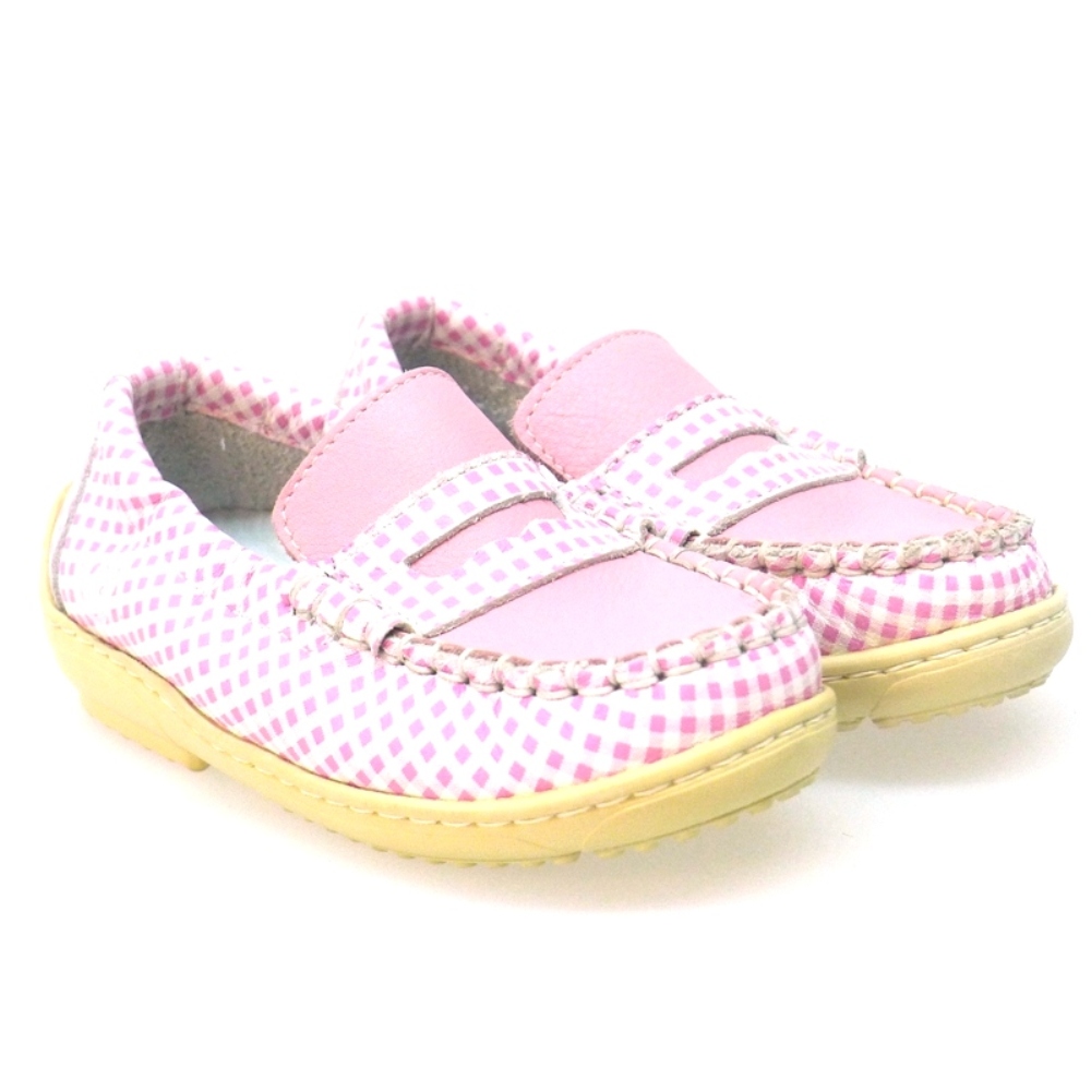 Mocasin Niña Sport Cuadros Vichy Rosa Naturino Polo