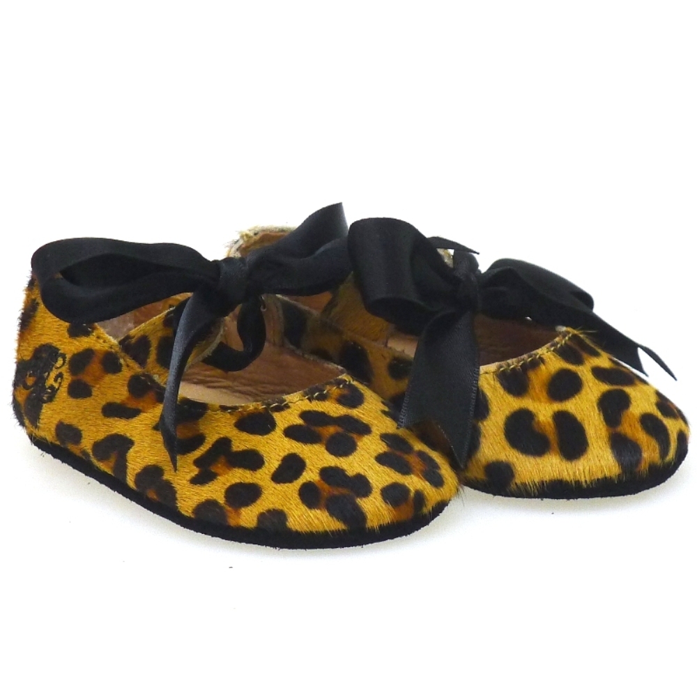 Merceditas Bebé sin suela leopardo Ralph Lauren Briley