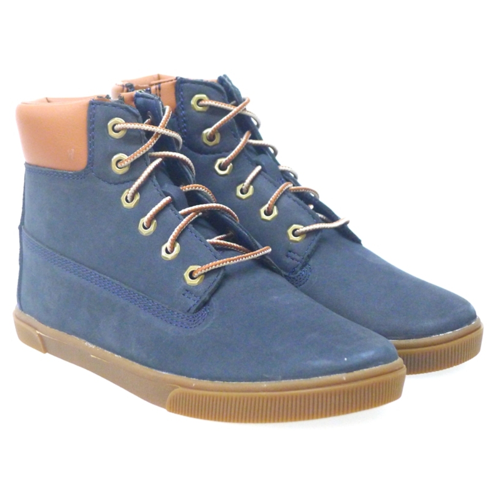 Bota dos cierres cordón y cremallera Azul Timberland 6796r