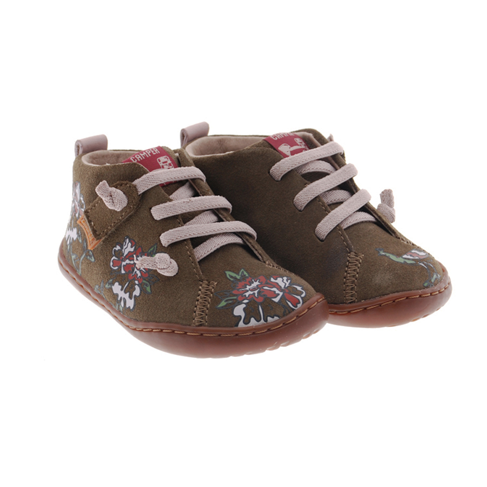 Bota deportiva velcro Camper 80153-021 Marrón con flores
