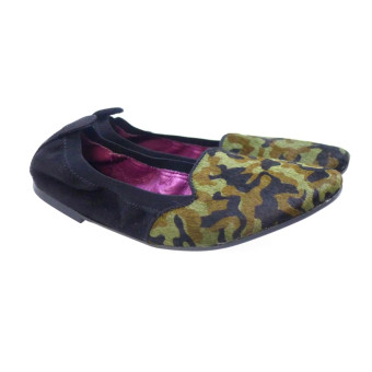 Slipper Mujer Cafenoir Da824 Verde Camuflaje