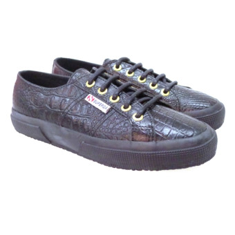 Zapatillas piel cordon Superga 2750 Coco Full Negro