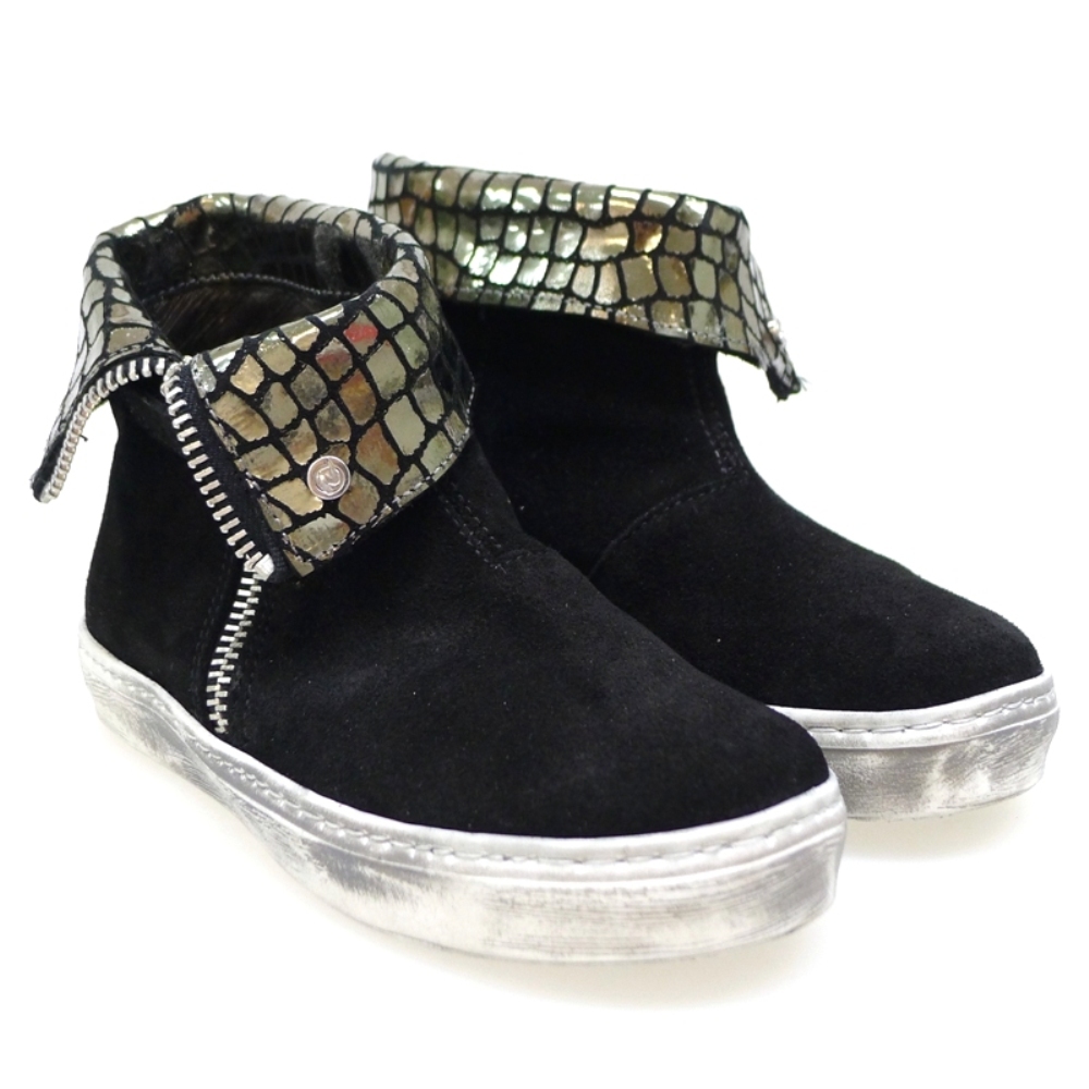 Botín corto sport niña Naturino 3944 Negro-Gris 
