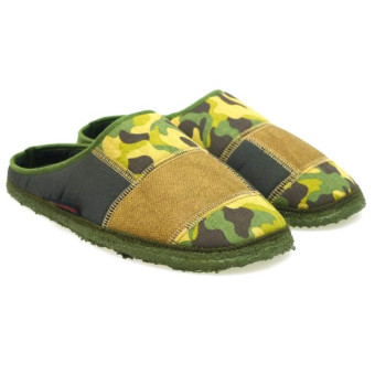 Zapatilla casa algodón para hombre Giesswein Prinzenmoor Camuflaje