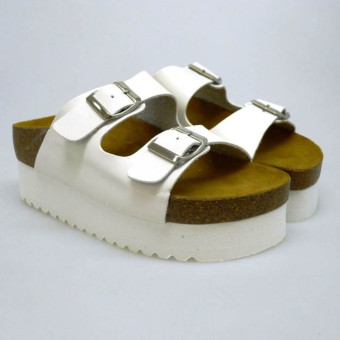 Sandalia ugly shoes con platafrma Tiziana 95M Blanco