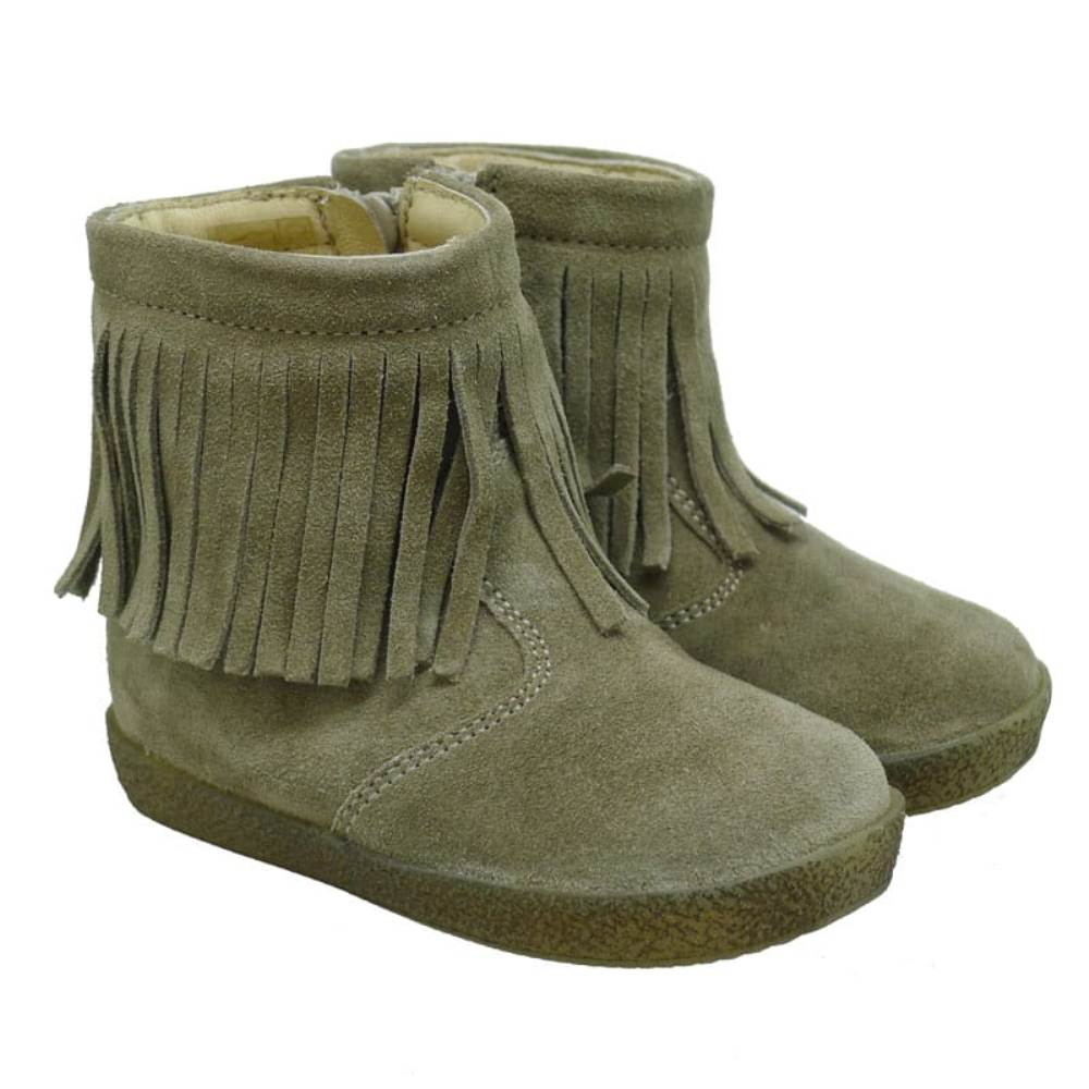 Mini botín flecos taupe Naturino F-4176 Topo