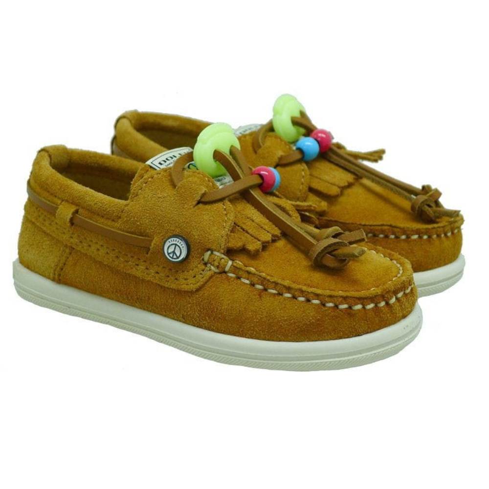 Náuticos Dolfie flecos Landom Kids 3 Camel Suede