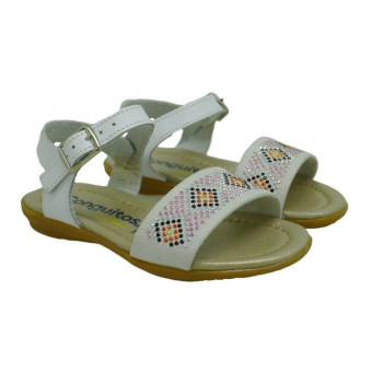 Conguitos sandalia blanca con tachas HV1 23970