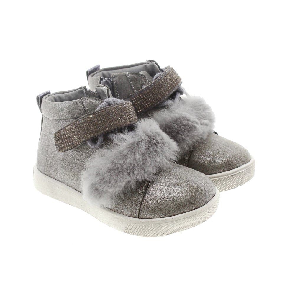 Bota sport gris pelito y strass Oca Loca 7667-08