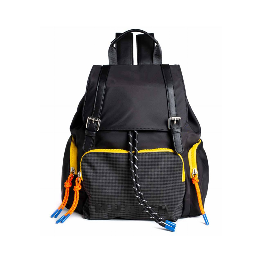 Mochila nylon logo Munich 701574 Backpack Negro