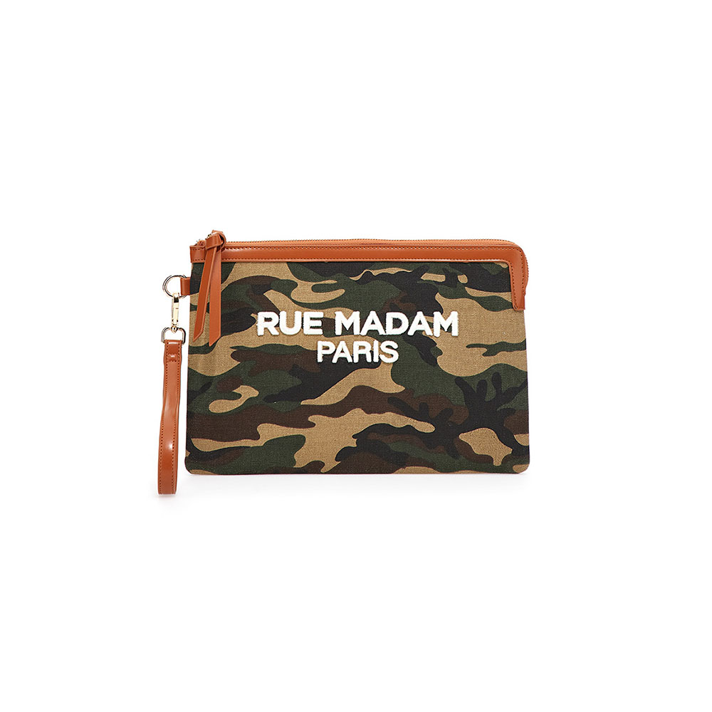 Cartera de mano lona camuflaje Rue Madam Dominica P