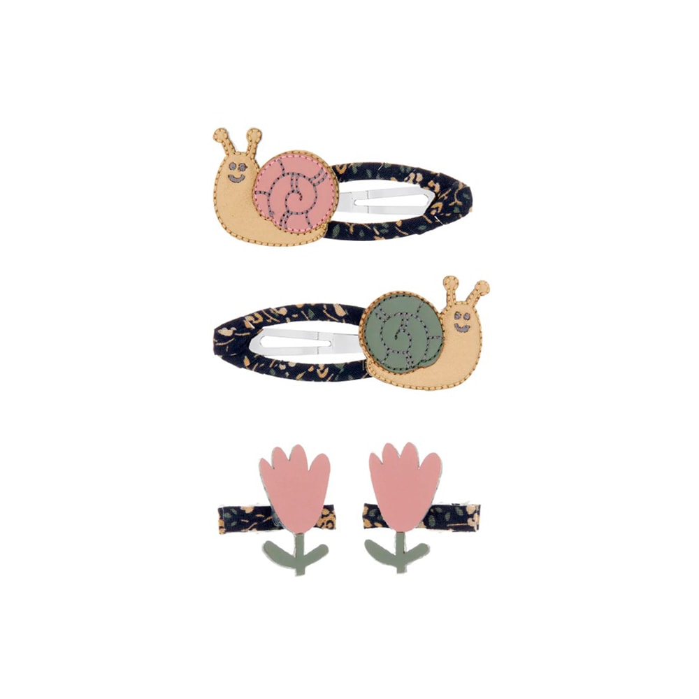 Horquillas niña caracoles y flores Mimi&Lula 112032