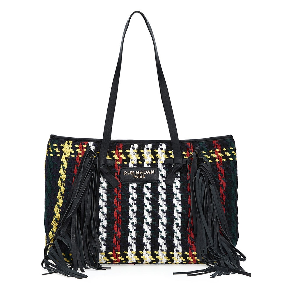 Bolso multicolor flecos Rue Madam Reserve T Fringes Tweed