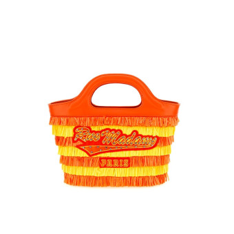 Tote Rafia Rue Madam La Marina XS Naranja