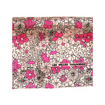 Foulard Mujer Flores Fuxia Les Belles Vagabondes Mini Summer 