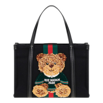 Bolso Mini Tote Negro Rue Madam Paris Osito Jellystone