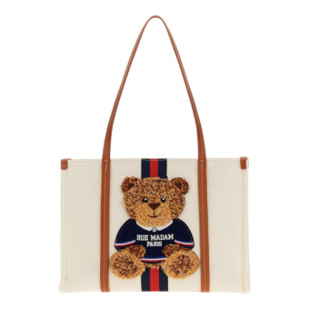 Bolso Tote Rue Madam Paris Osito Blanco Asa Larga Jellystone