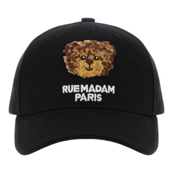Gorra Mujer Rue Madam Paris Negra Bordado Osito Jellystone