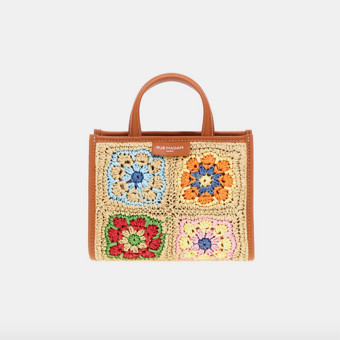 Bolso Mini Tote Rue Madam Paris Crochet Multicolor Carioca
