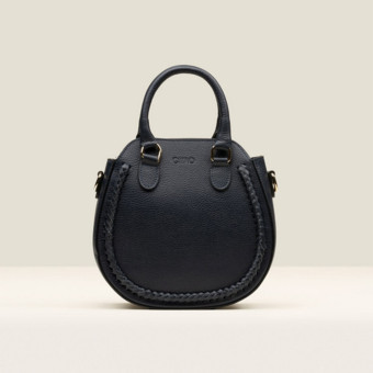 Bolso redondo azul piel Gaimo Isasa