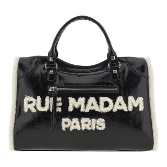 Bolso tote negro asa Rue Madam 1494 Shine