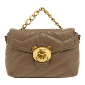 Bolso cadena hombro taupe Rue Madam 1490 Puffy Shouelder XL 