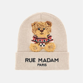 Gorro Rue Madam mujer osito beig Marvin Love