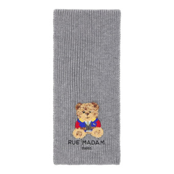 Bufanda lana gris oso Rue Madam 1505 Marvin
