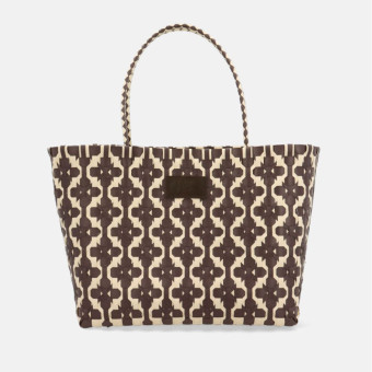 Bolso tote asas beig y marrón Noa Harmon Tropi 010346